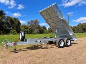 12X6 Hydraulic Flat Top Trailer - Tandem Axle