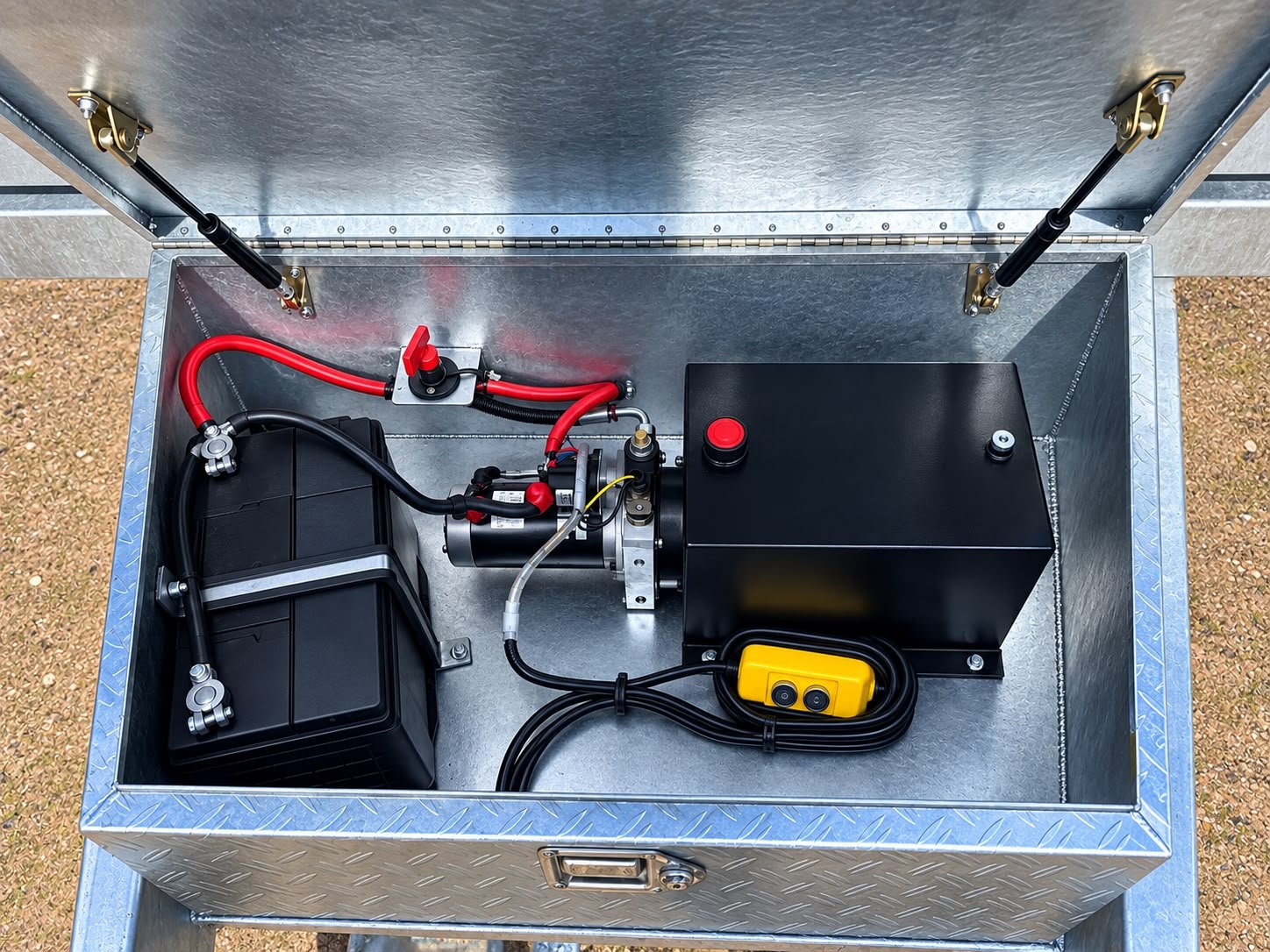 12X6 Hydraulic Flat Top Trailer - Tandem Axle - Image 5
