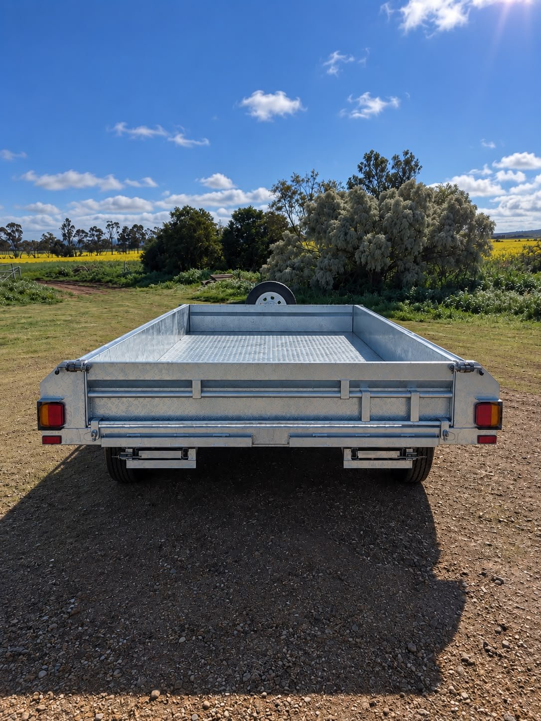 12X6 Hydraulic Flat Top Trailer - Tandem Axle - Image 7