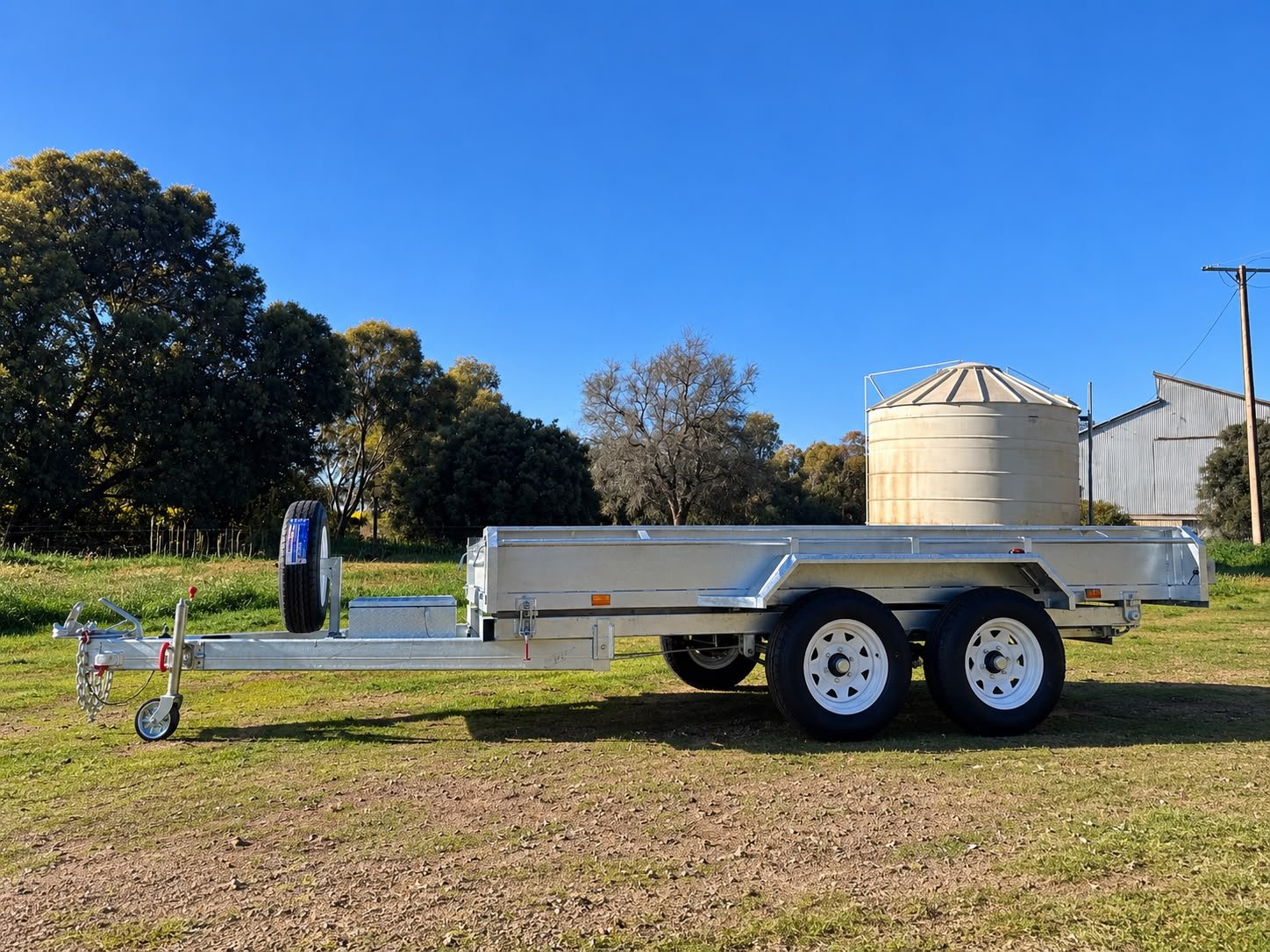 12X6 Hydraulic Flat Top Trailer - Tandem Axle - Image 10