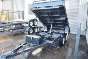 10X8 Hydraulic Flat Top Trailer - Tandem Axle