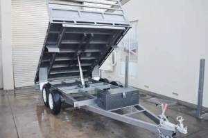 10X7 Hydraulic Flat Top Trailer - Tandem Axle