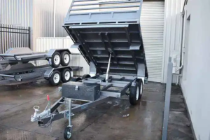 10X6 Hydraulic Flat Top Trailer - Tandem Axle