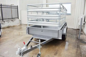 10x5 Box Trailer W/Stock Crate - Tandem Axle