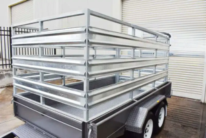 12x6 Box Trailer W/Stock Crate - Tandem Axle