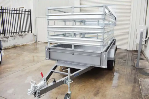 8x5 Box Trailer W/Stock Crate - Tandem Axle
